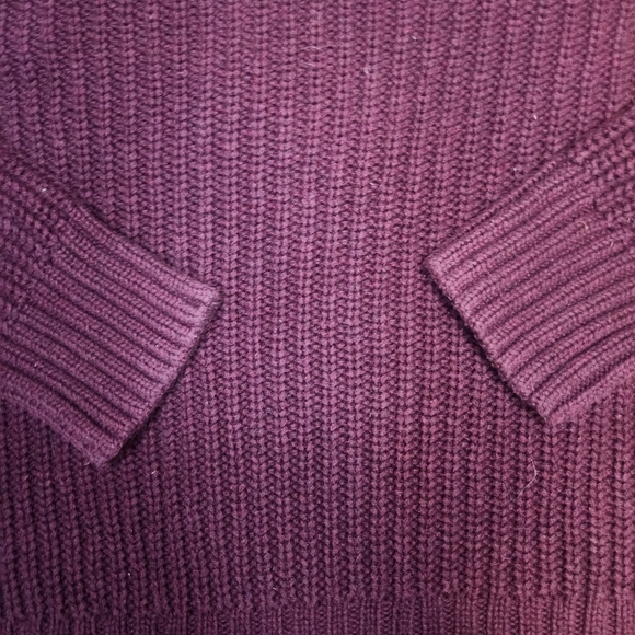American Eagle Ribbed Knit Sweater Maroon Long Sleeve Pullover Womens Size XL - Picture 2 of 6